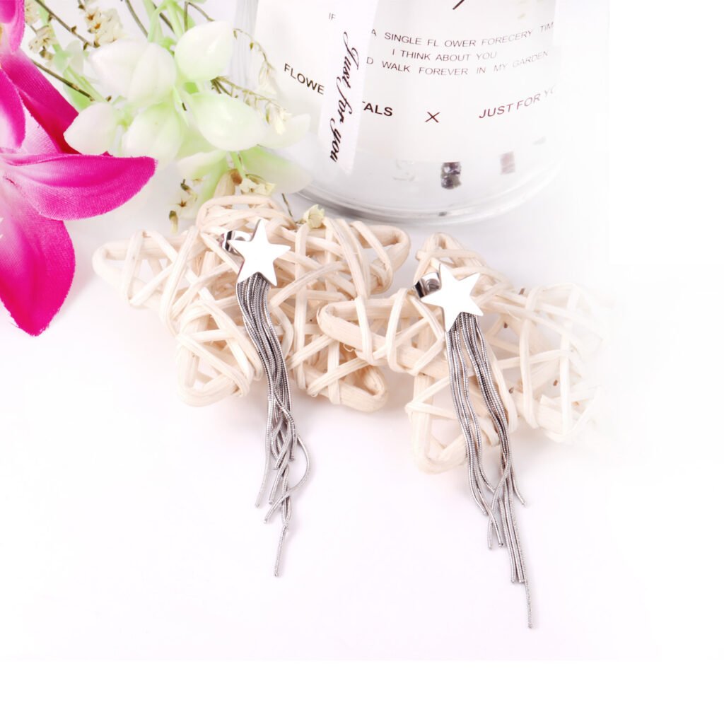 Starfall Drop Earrings - Silver