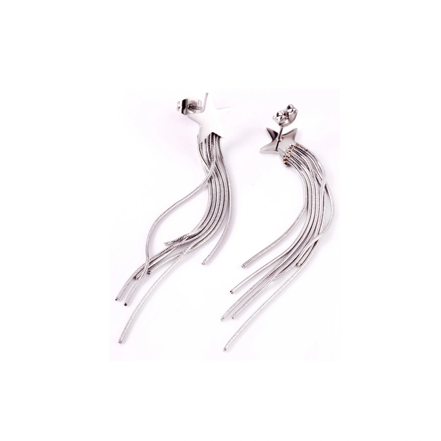 Starfall Drop Earrings – Silver - Stories in Steel Starfall Drop Earrings – Silver - Stories in Steel